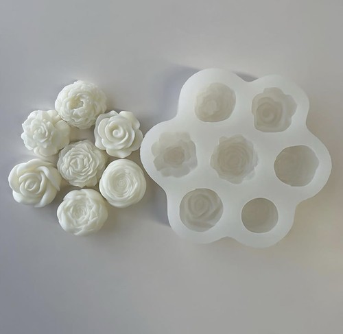 Silicone flower rose candle - flower/rose,