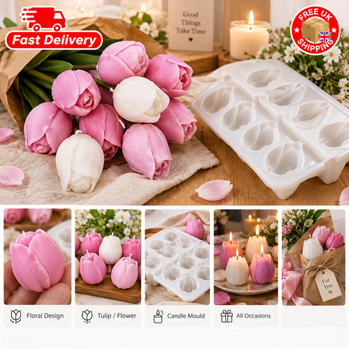 Silicone tulip flower mould - silicone,