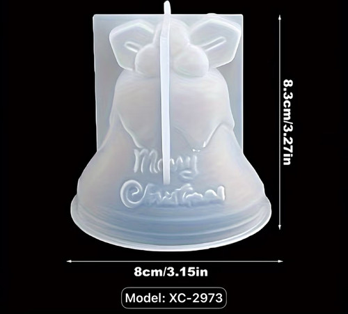 Silicone christmas bell - 3d,