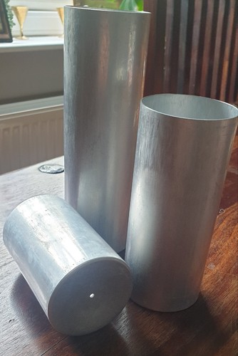 Aluminium pillar candle moulds - pillar,