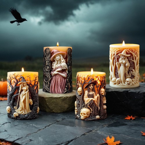 Witch silicone molds candle - witch,
