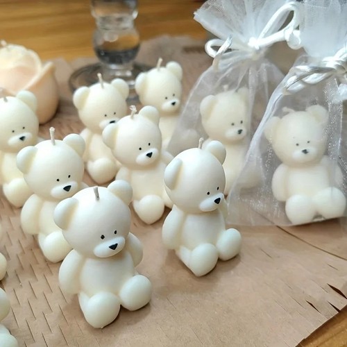 Silicone bear candle mold - silicone, 3d