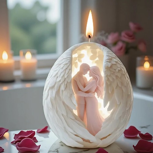 Angel couple candle mold - angel,