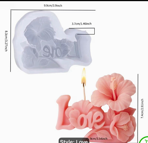 Silicone love flower - silicone, "love"