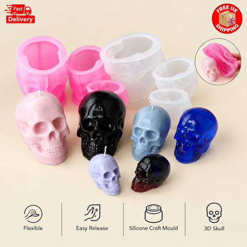 Skull silicone mould - skull, for