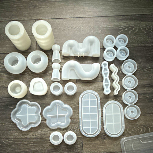 Silicone candle moulds bundle - silicone,