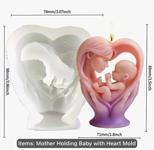 Silicone pillar candle - 3d,