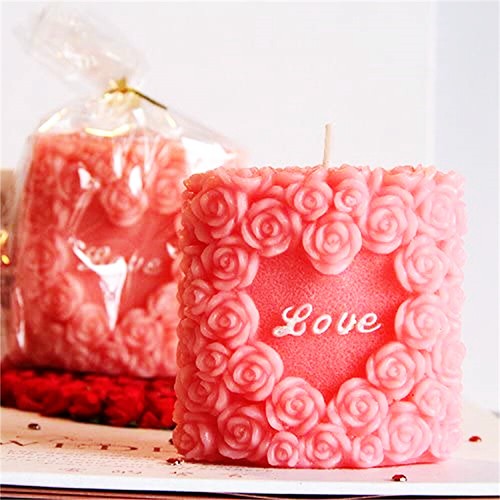 Heart rose flower - flower, silicone