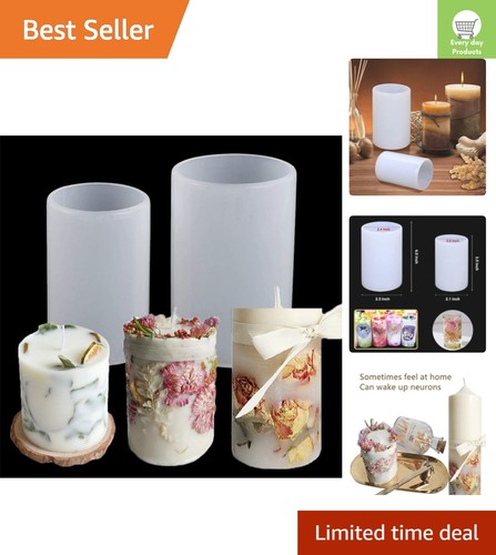 Pillar candle moulds 2pcs - pillar,